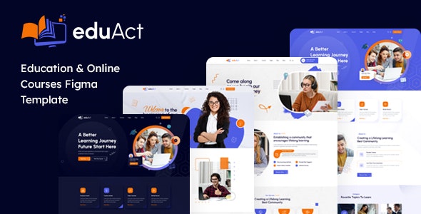 EduAct - Education &amp; Courses Figma Template