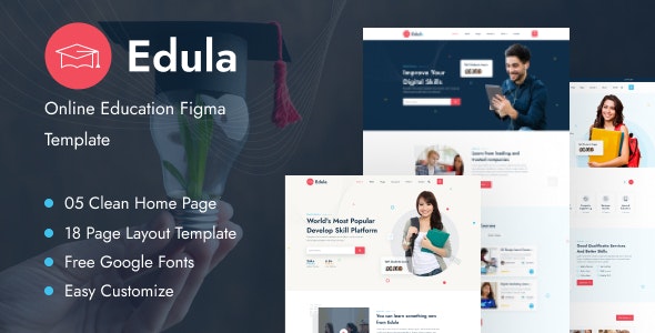 Edula – Online Education Figma Template