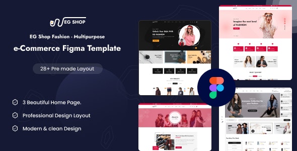 EG Shop Fashion - Multipurpose e-Commerce Figma Template