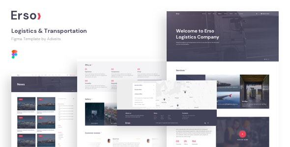 Erso - Logistics &amp; Transportation Figma Template