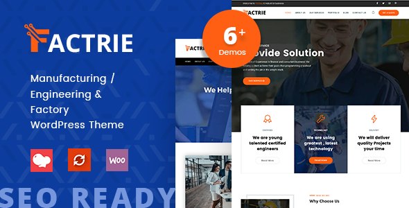 Factrie - Manufacturing &amp; Industrial Factory WordPress Theme