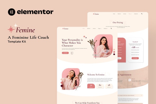 Femine - Feminine Life Coach Elementor Template Kit