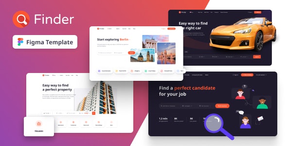 Finder - Multipurpose Directory &amp; Listings Figma Template