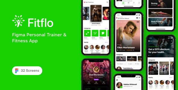 Fitflo - Figma Personal Trainer &amp; Fitness App