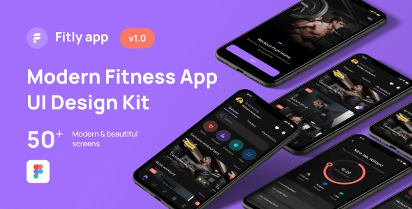 Fitly - FItness Mobile App UI Kit