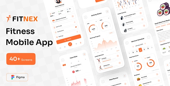 Fitnex - Fitness Mobile App UI Kit