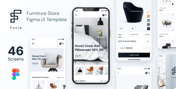 Funiq -  Furniture Store Figma UI Template