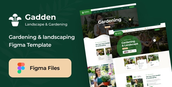Gadden - Garden &amp; Landscaping Figma Template
