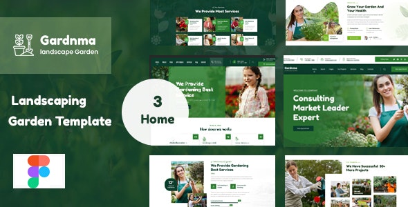 Gardnma - Gardening and Landscaping Figma Template