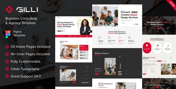 GILLI - Business Consulting Figma Template