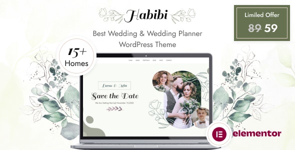 Habibi - Wedding &amp; Wedding Planner WordPress Theme