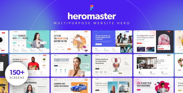 Heromaster - Multipurpose Website Hero Figma UI Kit