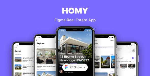 Homy - Figma Real Estate App