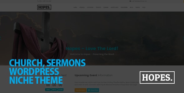 Hopes - Church &amp; Multi-Purpose WordPress Theme