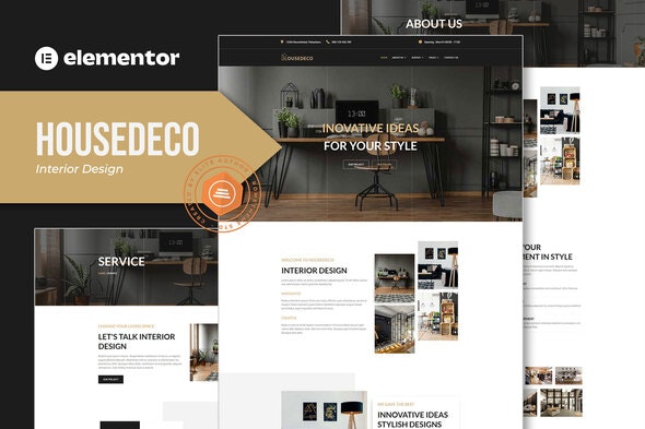 Housedeco - Interior Design Elementor Template Kit
