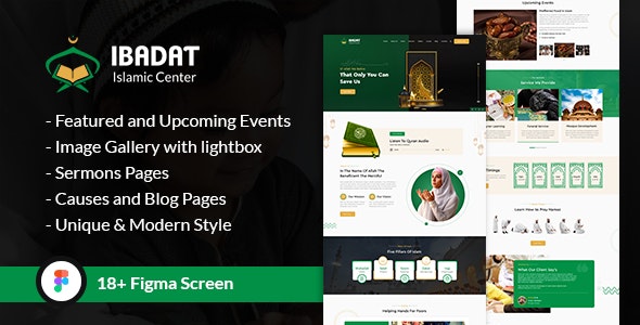 Ibadat Islamic Center Figma Web Template