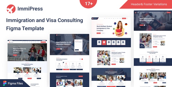 ImmiPress - Immigration and Visa Consulting Figma Template