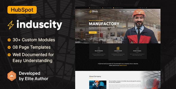 Induscity - Factory &amp; Manufacturing HubSpot Theme