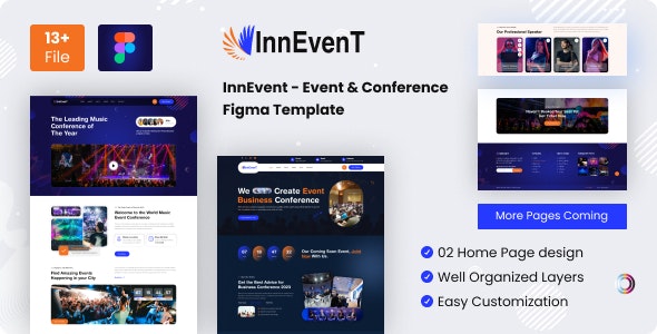InnEvent - Event &amp; Conference Figma Template