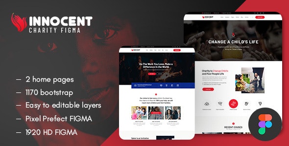 Innocent - Nonprofits Charity Figma Template