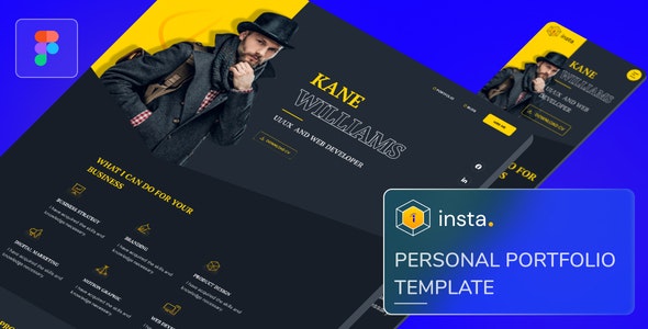 Insta - Personal Portfolio Figma Template