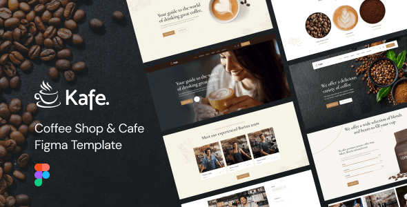 Kafe - Coffee Shop &amp; Cafe Figma Template