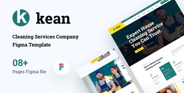 Kean - Cleaning Services Figma Template