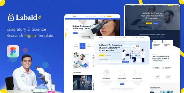 Labaid - Laboratory &amp; Science Research Figma Template