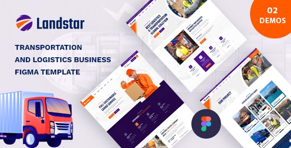 Landstar - Transportation &amp; logistics Business Figma Template