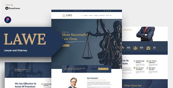 LAWE - Lawyer and Attorney Figma Template