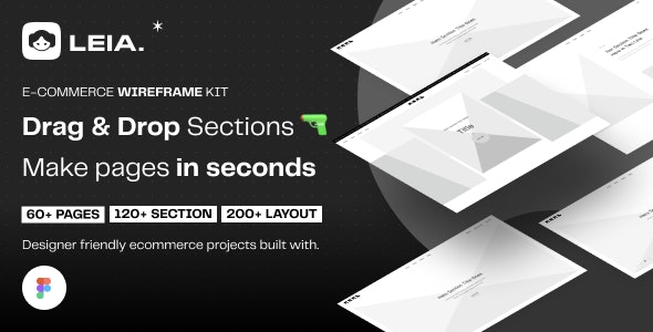 Leia |&nbsp;e-Commerce Wireframe Kit for Figma