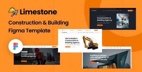 Limestone - Construction &amp; Building Figma Template