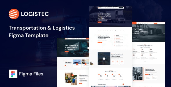 Logistec – Transportation &amp; Logistics Figma Template