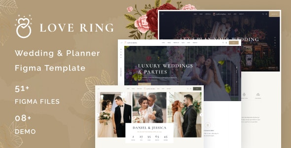 Love Ring - Wedding &amp; Planner Figma Template