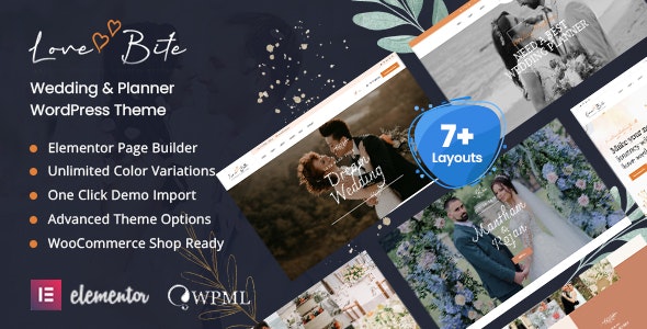 Lovebite -  Wedding &amp; Planner WordPress Theme