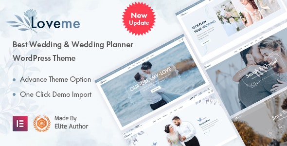 Loveme - Wedding &amp; Wedding Planner WordPress Theme
