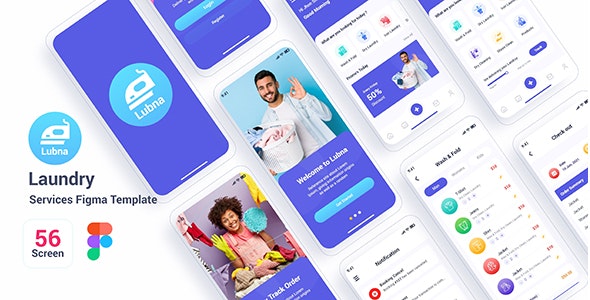 Lubna – Laundry Services Figma Template