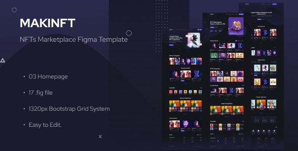 Makinft- NFT Marketplace Figma Template