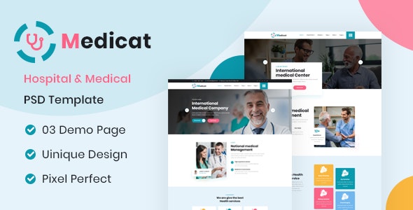 Medicat – Medical and Health PSD Template