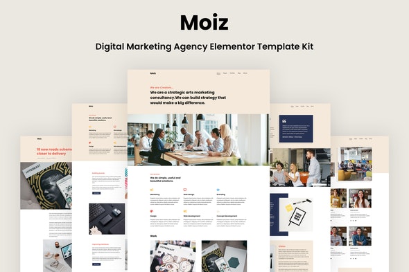 Moiz - Digital Marketing Agency Elementor Template Kit