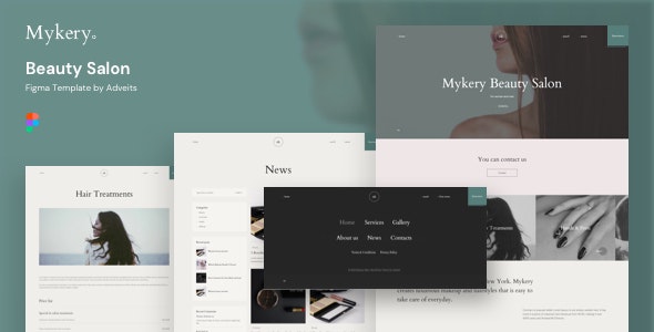 Mykery - Beauty Salon Figma Template