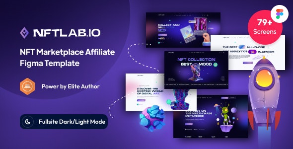 NFTLAB.IO - NFT Marketplace Affiliate Figma Template