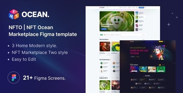 NFTOcean - NFT Marketplace Figma Template