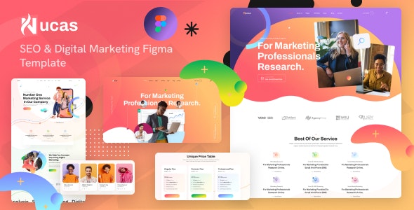 Nucas - SEO &amp; Digital Marketing Figma Template