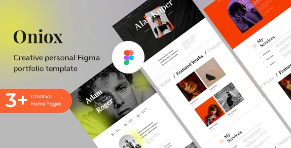 Oniox - Personal Portfolio Figma Template