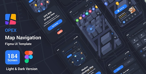 Opex – Map Navigation Figma UI Template