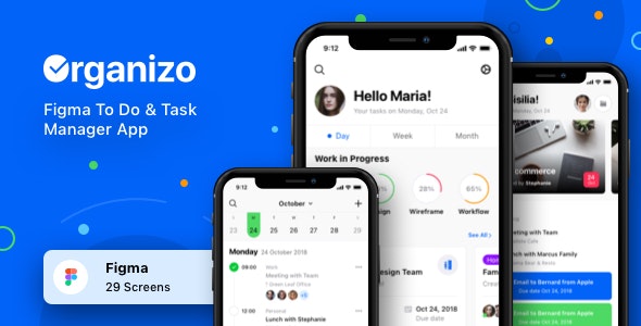 Organizo - Figma To Do &amp; Task Manager App