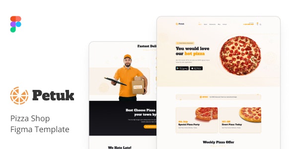 Petuk - Food &amp; Grocery Delivery Figma Template