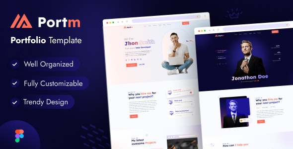 Portm - Creative Personal Portfolio Figma Template