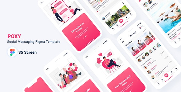 Poxy - Social Messaging Figma Template